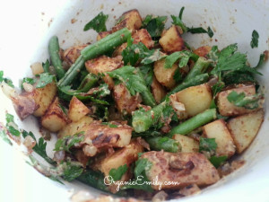 Grilled Potatoes with Green Beans, Parsley and Whole Grain Mustard Dressing