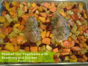 Roasted Vegetables with Rosemary and Chicken