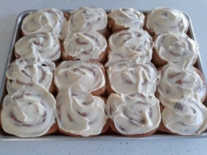 Nautral Yeast Cinnamon Rolls with Cream Cheese Frosting