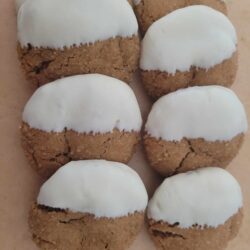 Soft Gingersnap Cookies Dipped in White Chocolate - 1 dozen